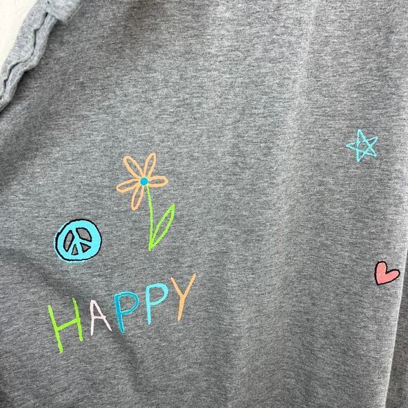 NWT Offline by Aerie Oversized Grey Printed Jersey Boyfriend T-Shirt Size Medium - Picture 4 of 10